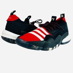 Adidas Trae Young 2 Meilin Basketball Shoes Black/Red/White IF2163 Mens Size 9.5